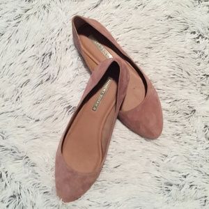 Audrey Brooke Tan Suede Ballet Flats
